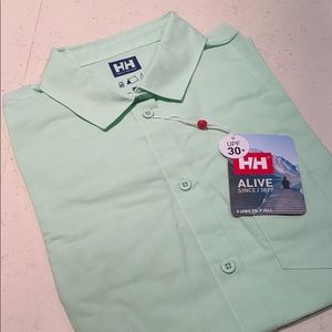 Helly Hansen light mint short sleeve button up
